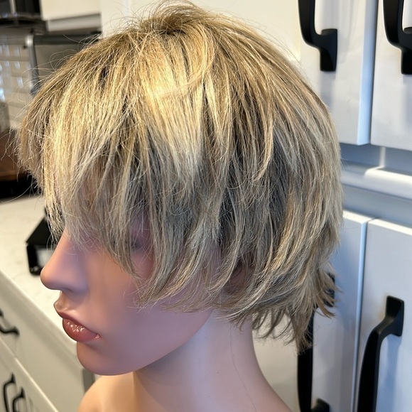 Jon Renau Modacrylic Nature Blend Wig Shag Layered Short Highlights Wig - Picture 3 of 9